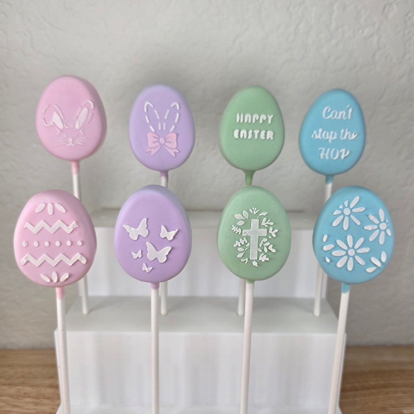 Easter Egg Stencil Set – 9 Piece Cake Pop Stencil Collection