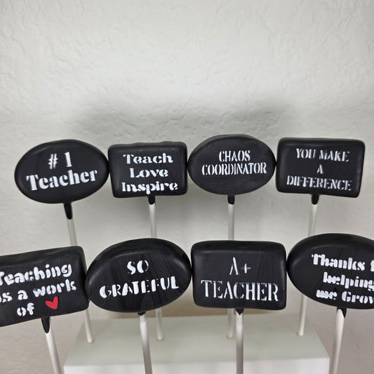 Teacher Appreciation Sayings Stencil Set – Mini Phrase Stencils for Cake Pops & Cookies