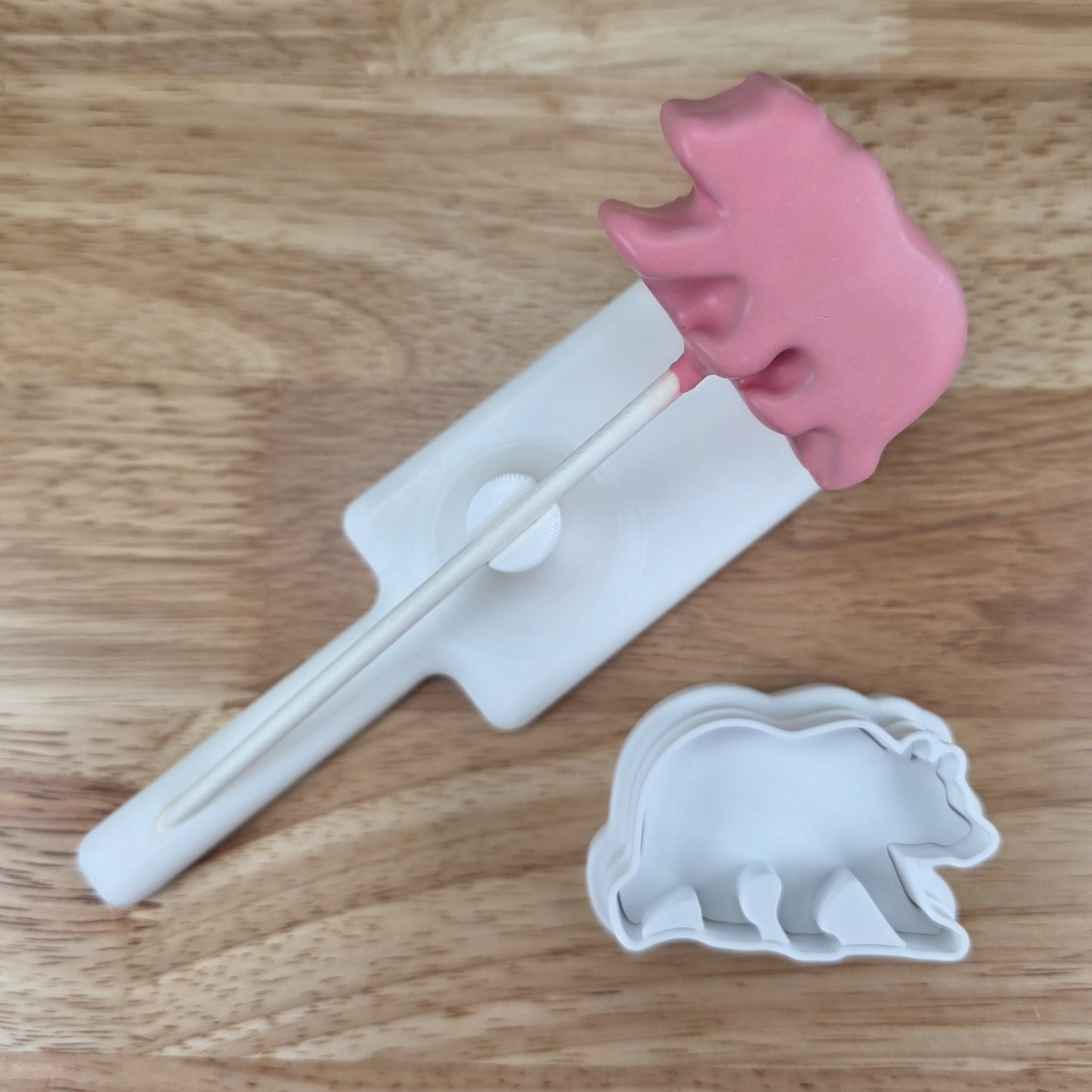 Bear Cake Pop Cutter | Mama Bear Cake Pops | Mother’s Day Cake Pop Design | Bear Dessert Mold | Floral & Cub Stencil Options
