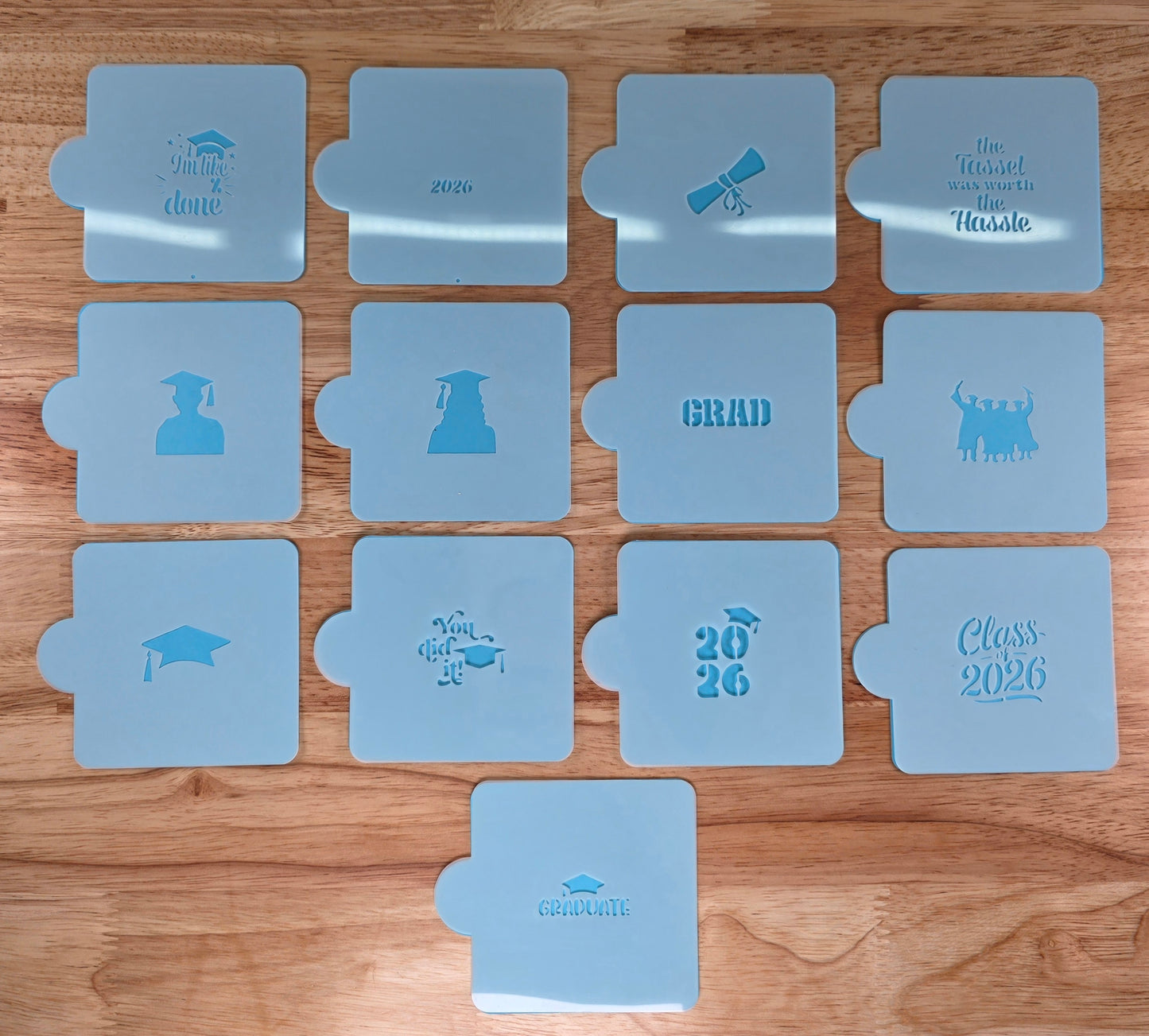 Graduation Stencil | Grad Text Design for Cookies & Cakesicles
