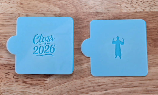 Graduation Silhouette Stencil Set | Boy & Girl Grad Cake Pop Stencils | Full Body Graduate Designs
