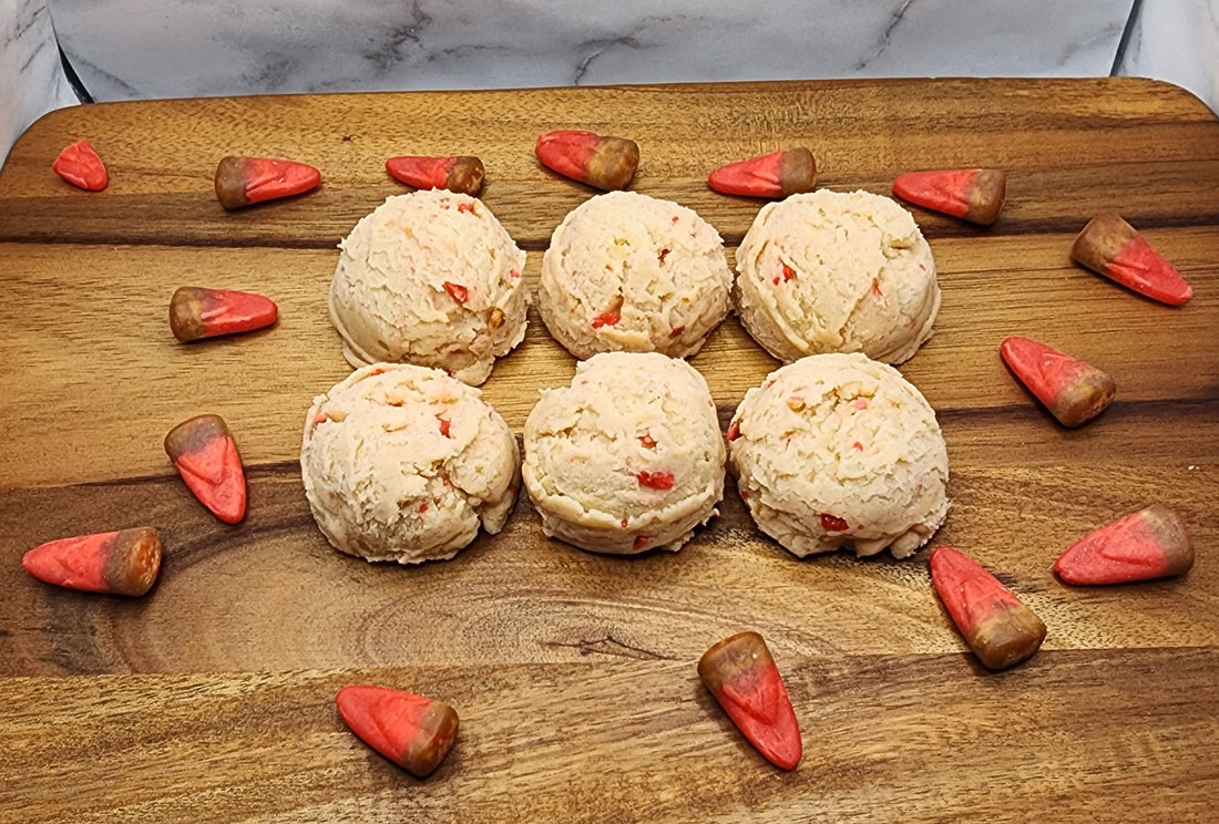 Cake pop dough stored in an airtight container ready for refrigerating or freezing