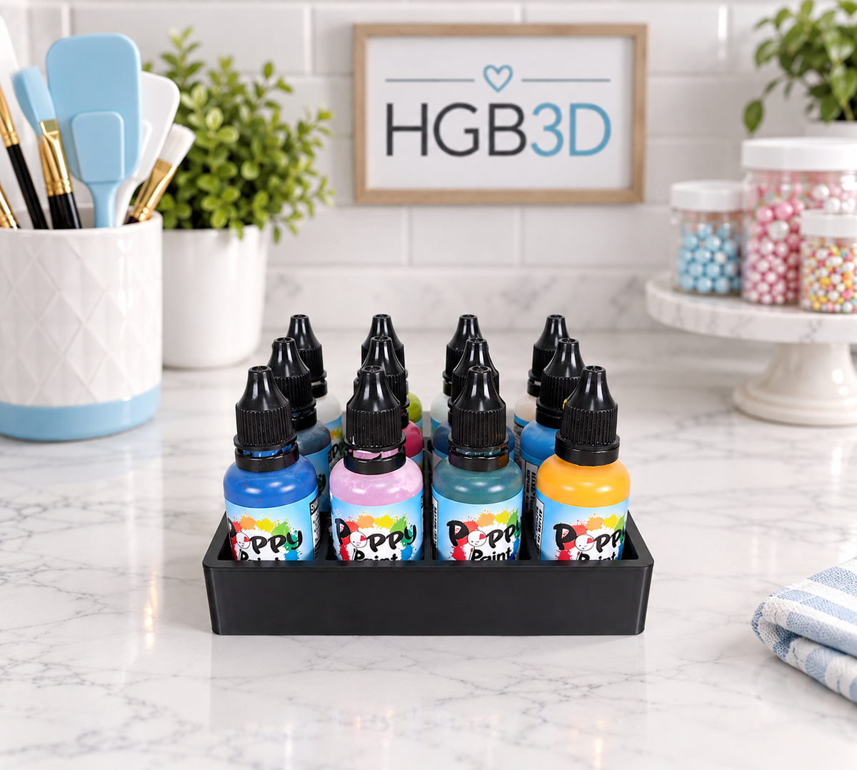 12-Hole Poppy Paint Caddy