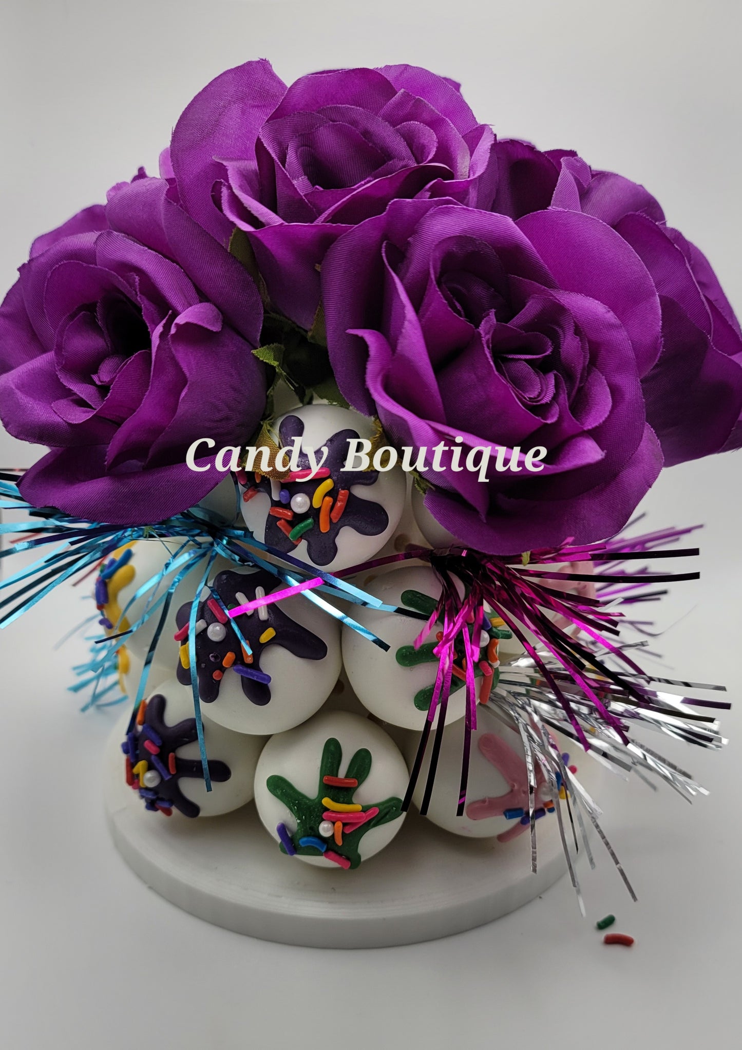 Flower Bouquet Cone Cake Pop Tower Stand Candy Kebab Stand Candy display Cake pop display