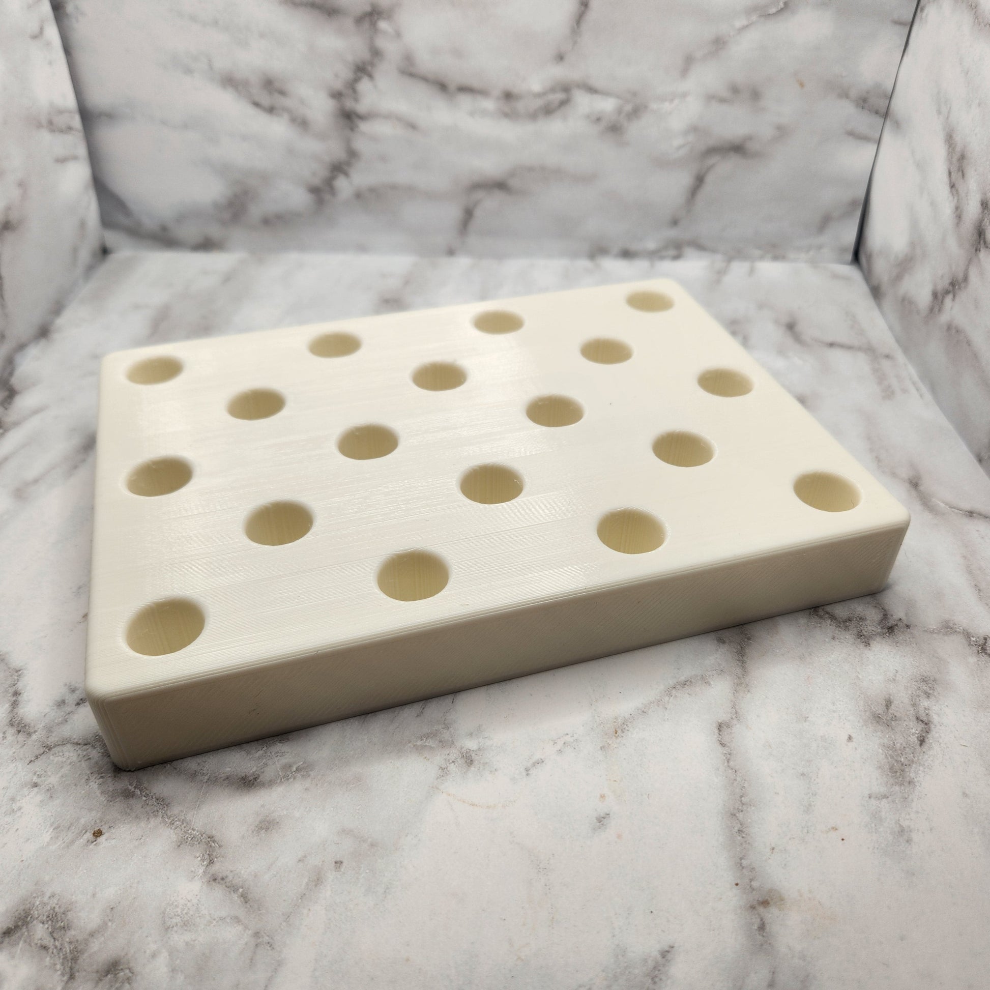 Pretzel rod stand 18 hole in white - 3D printed dipping and display holder
