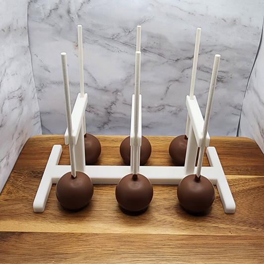 Upside down cake pop drying stand for sticks or straws