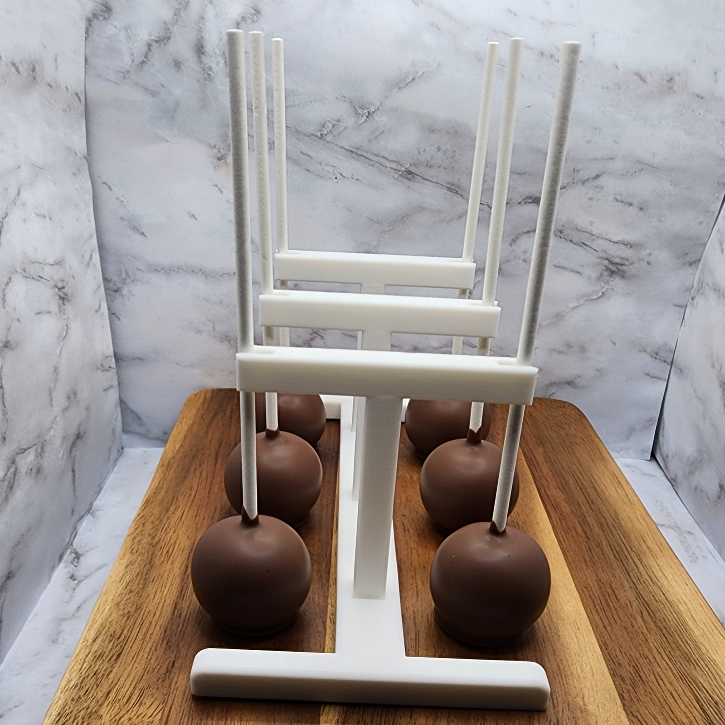 Upside down cake pop drying stand for sticks or straws