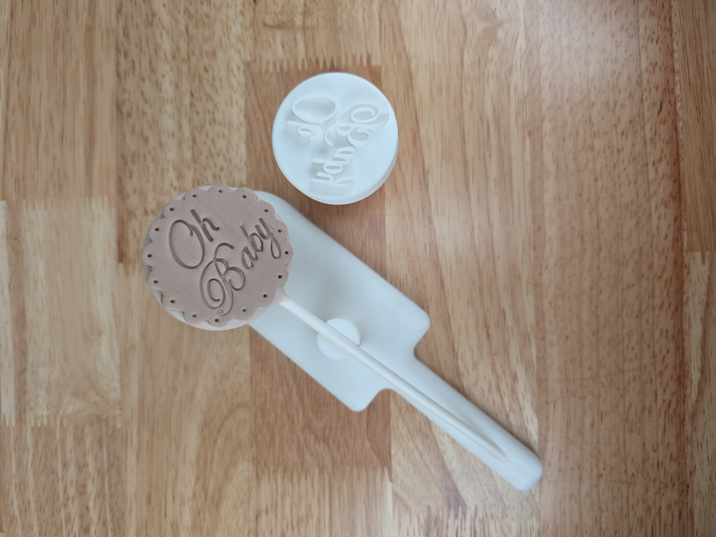 Oh Baby Embossing Stamp | Cake Pop and Fondant Embosser | Cookie and Dessert Stamp