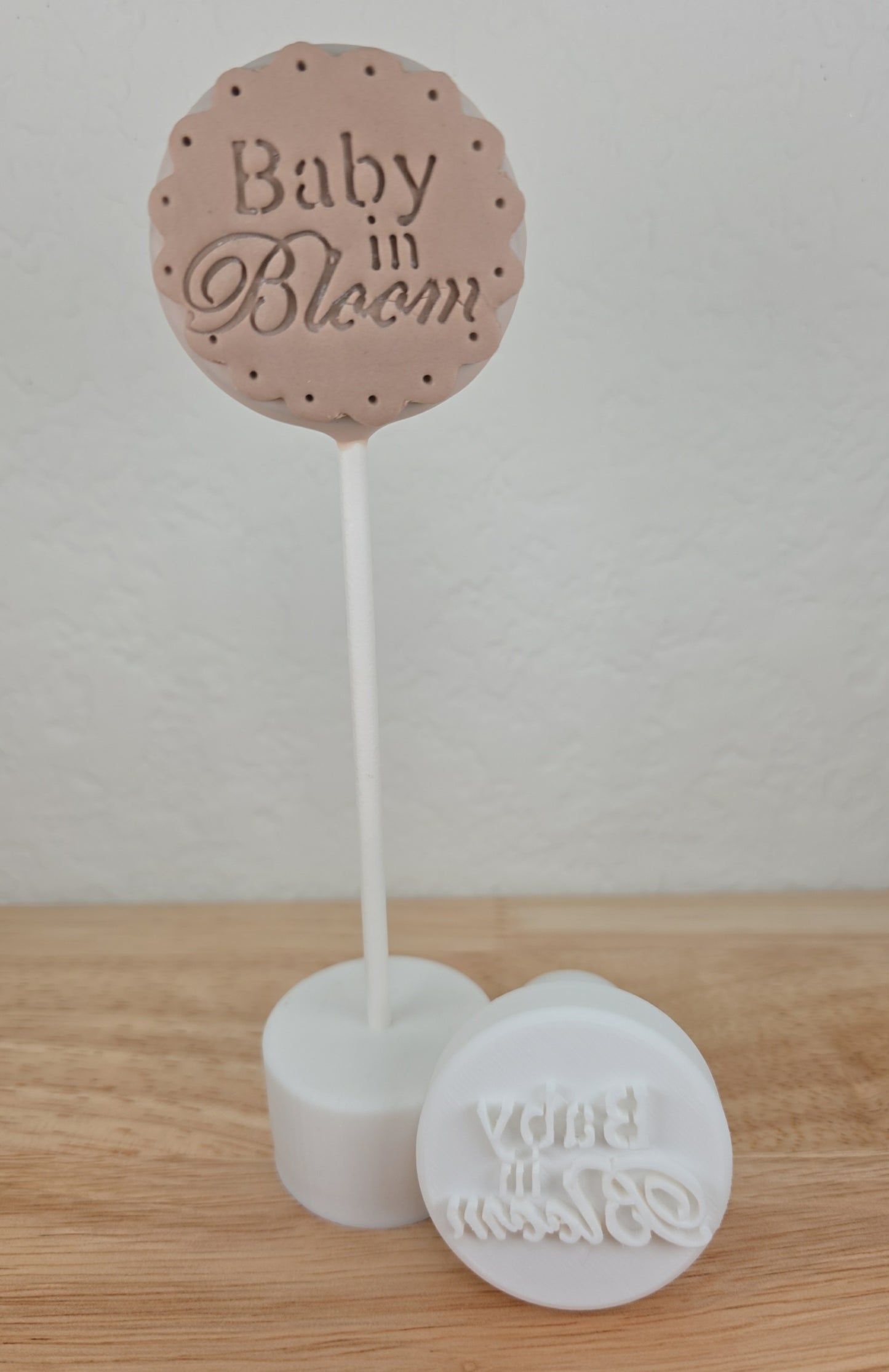 Baby in Bloom Embossing Stamp | Cake Pop and Fondant Embosser | Cookie and Dessert Stamp