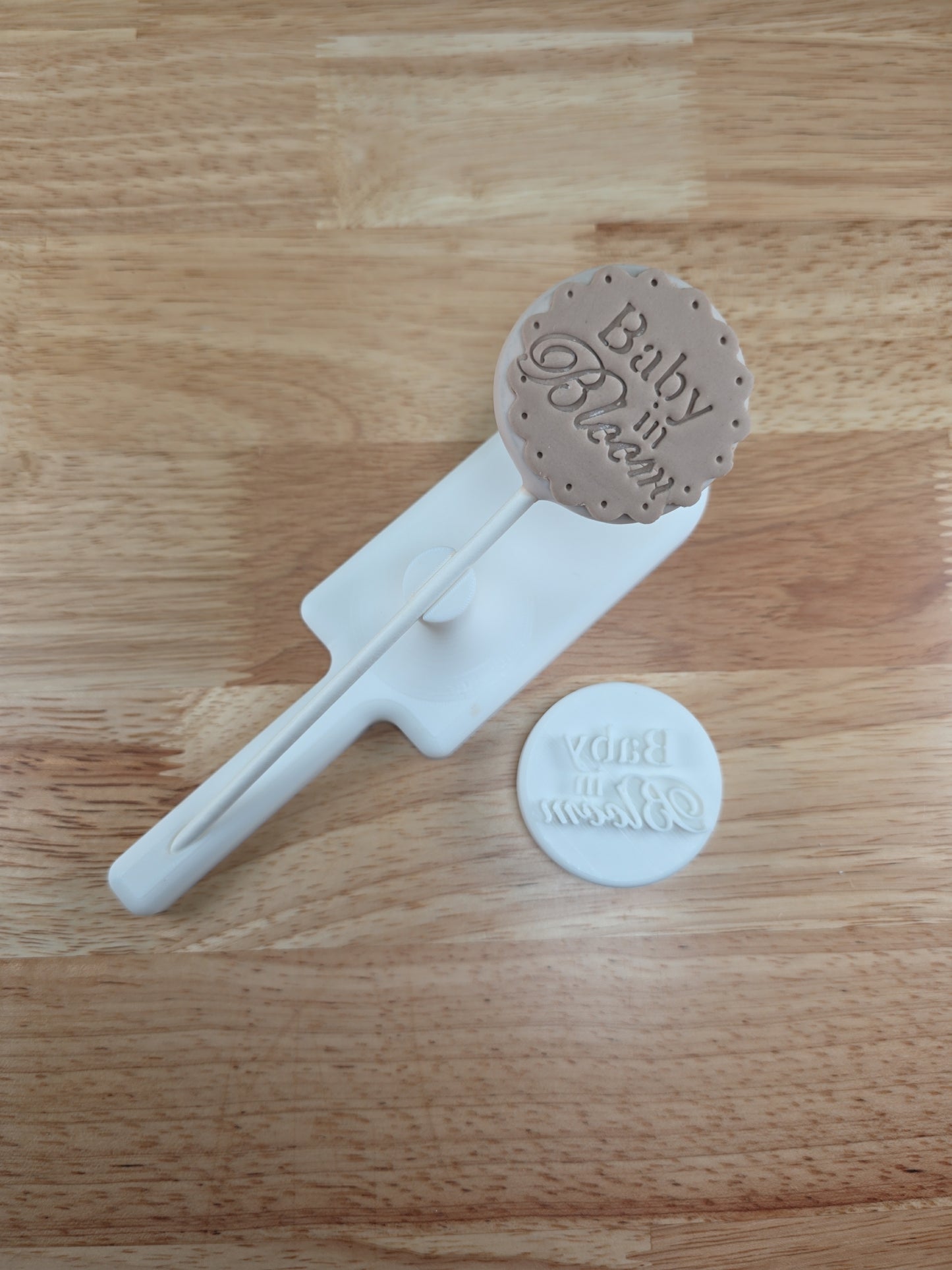 Baby in Bloom Embossing Stamp | Cake Pop and Fondant Embosser | Cookie and Dessert Stamp