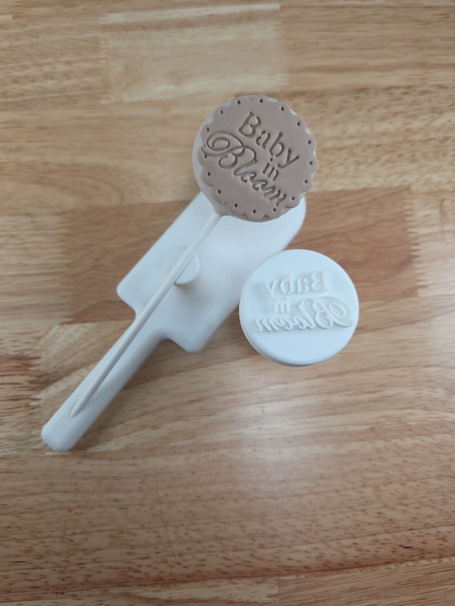 Baby in Bloom Embossing Stamp | Cake Pop and Fondant Embosser | Cookie and Dessert Stamp