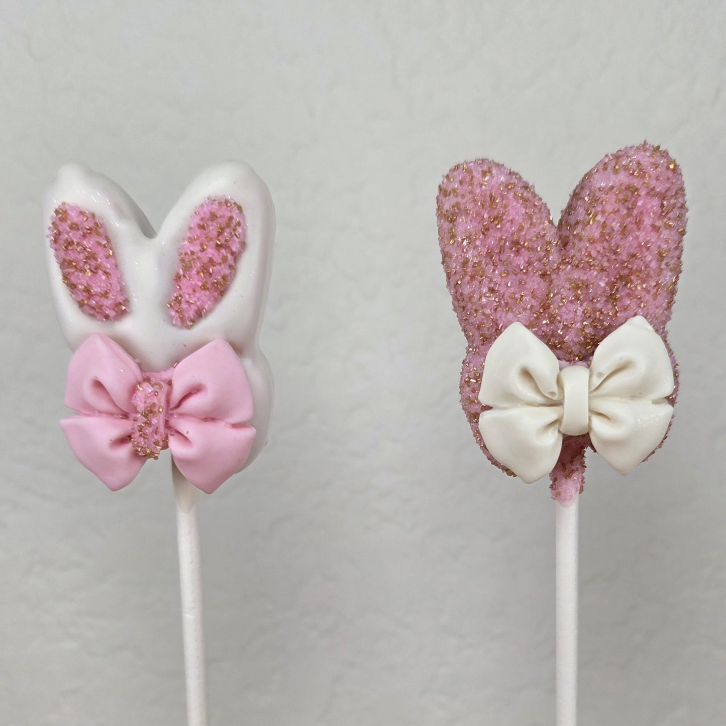 Bunny Ear Cake Pop Cutter with Bow / Personalization Indent