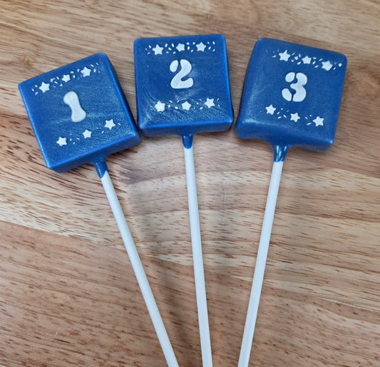 Cake Pop Number Stencil Set – 0.5” Tall Single Digit Stencils for Small Treats
