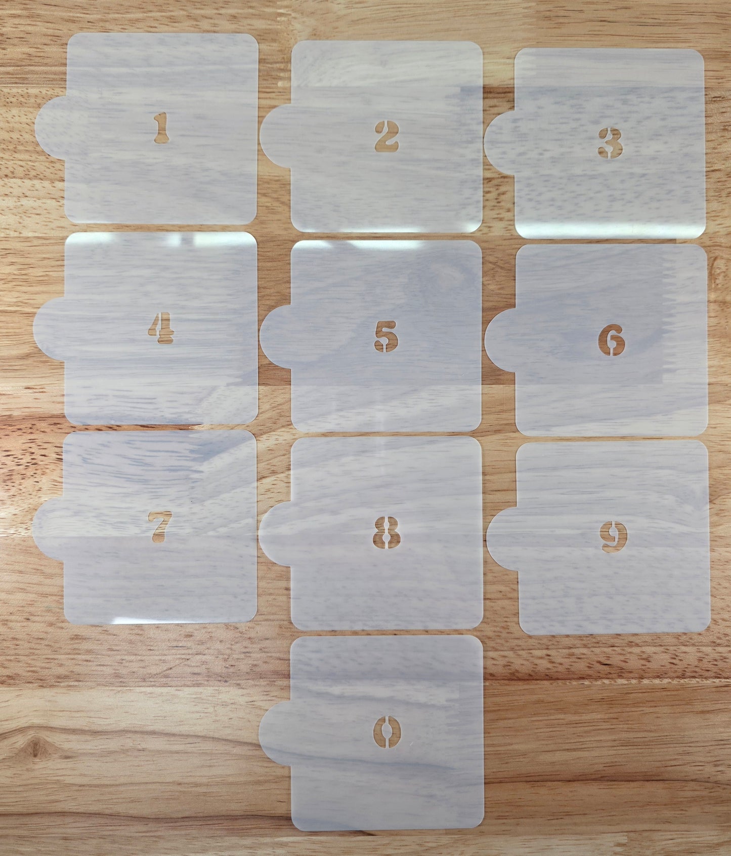 Cake Pop Number Stencil Set – 0.5” Tall Single Digit Stencils for Small Treats