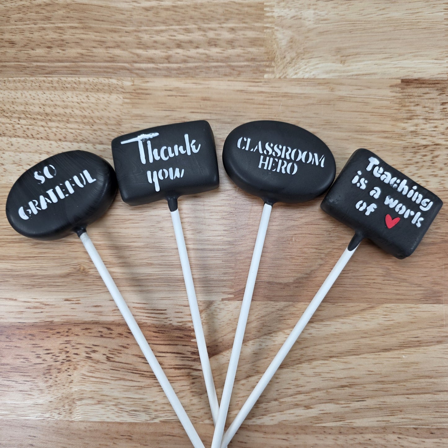 Teacher Appreciation Sayings Stencil Set – Mini Phrase Stencils for Cake Pops & Cookies