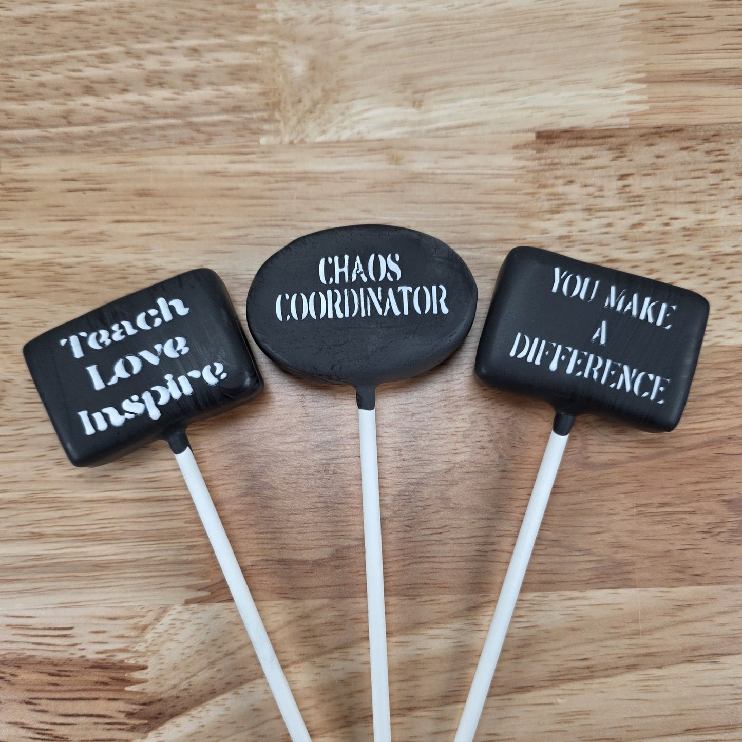 Teacher Appreciation Sayings Stencil Set – Mini Phrase Stencils for Cake Pops & Cookies