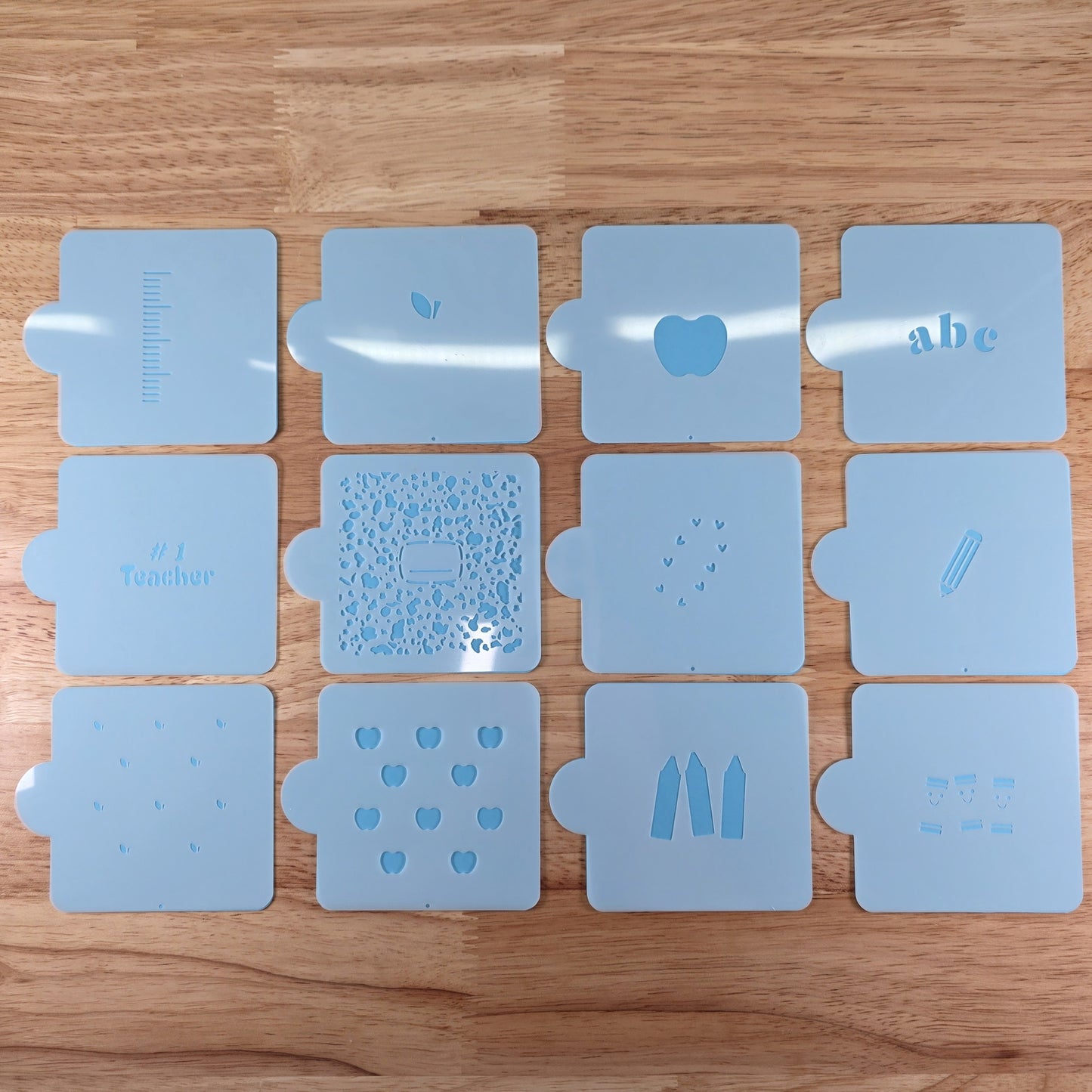 Teacher Appreciation Icon Stencil Set for cake pops and small treats