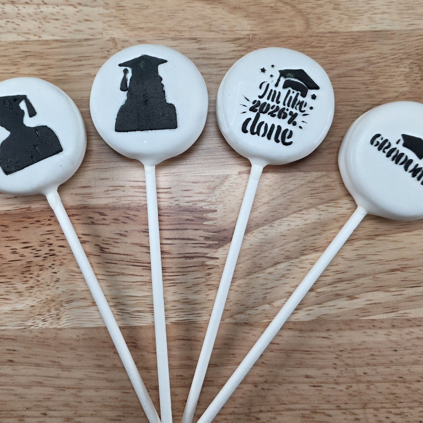 Graduation stencils for cake pops and small treats