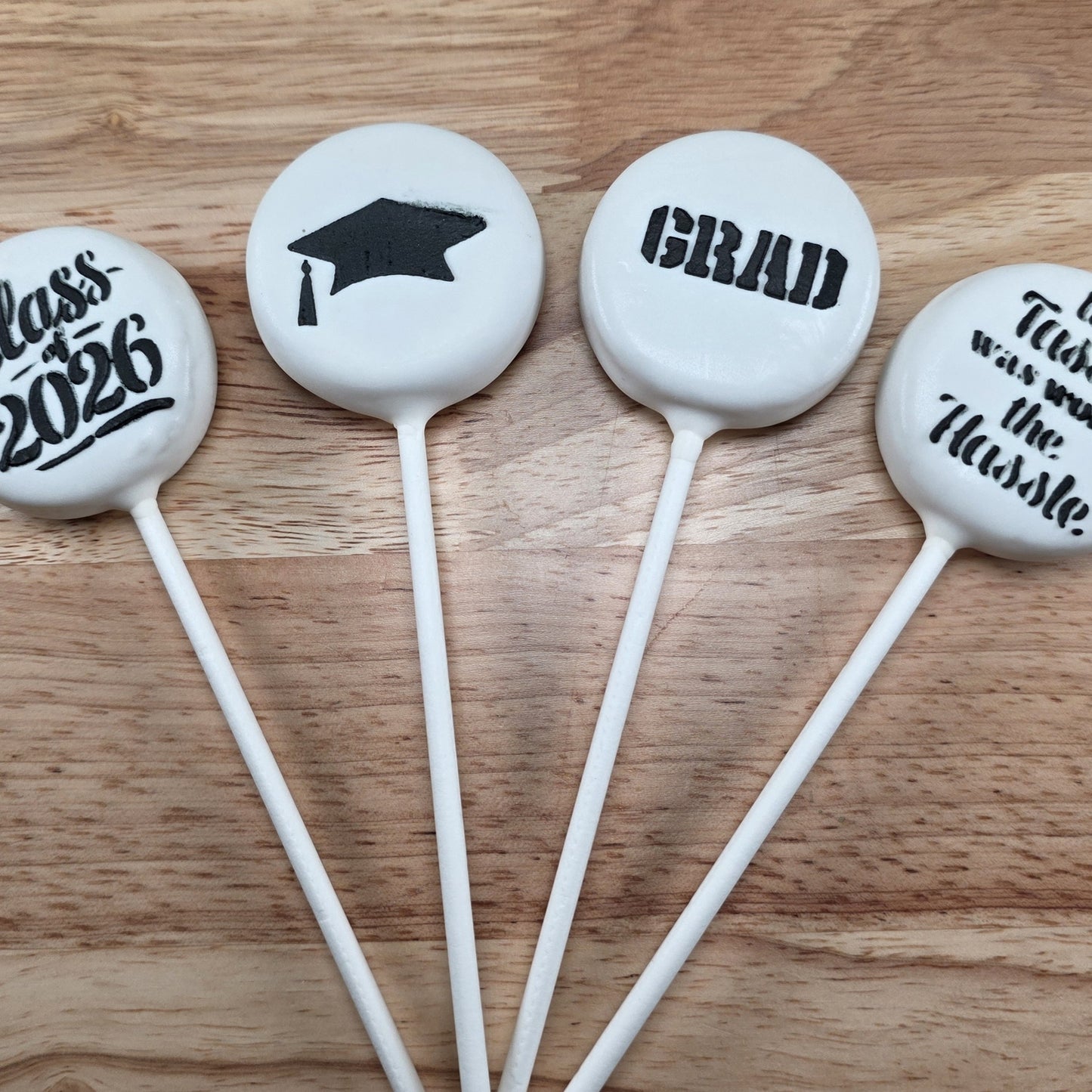 Graduation stencils for cake pops and small treats