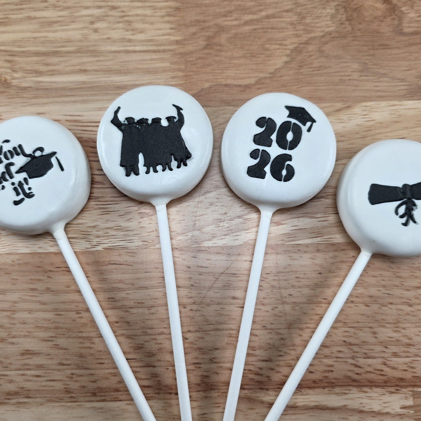 Graduation stencils for cake pops and small treats