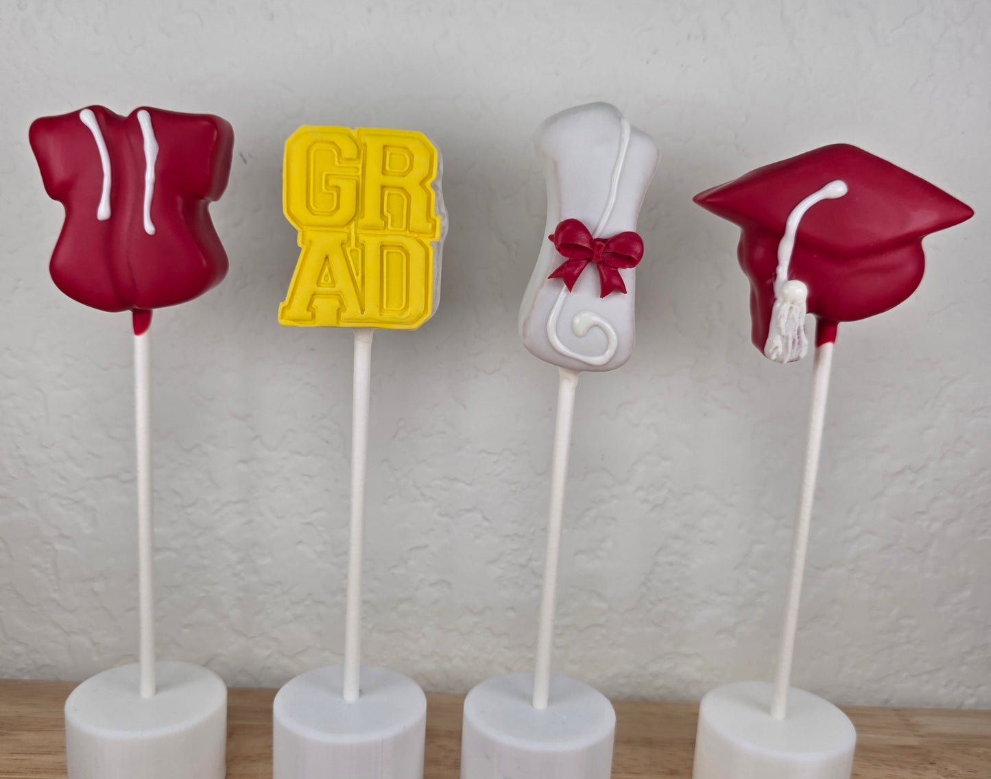 Graduation Cake Pop Cutters | Mix & Match Set | Cap, Diploma, GRAD, Robe Shapes | Class of 2026 Treat
