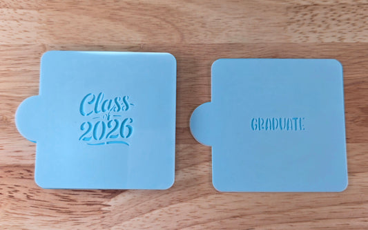 Graduation Stencil | Grad Text Design for Cookies & Cakesicles