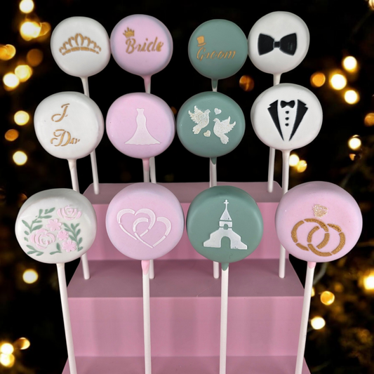 Wedding Stencil Set for cake pops and small treats