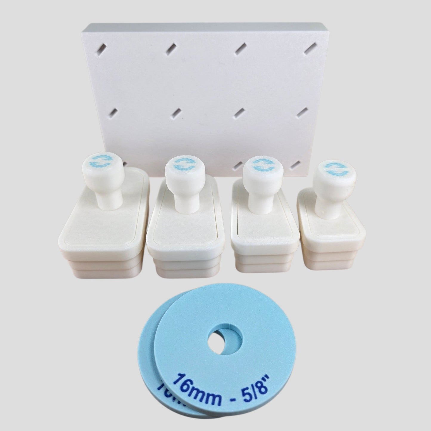 Cakesicle Starter Kit with Rounded Edge Design for Molded Style Cakesicles | Includes 4 Cakesicle Cutters, Stand & 16mm Rolling Guides