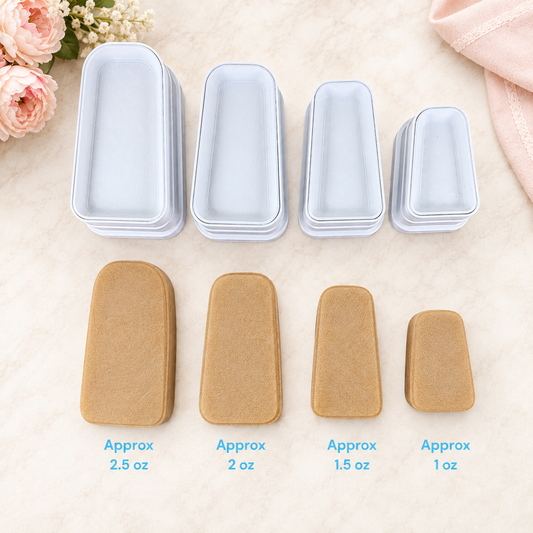 Cakesicle cutters with cut out dough. With size indication