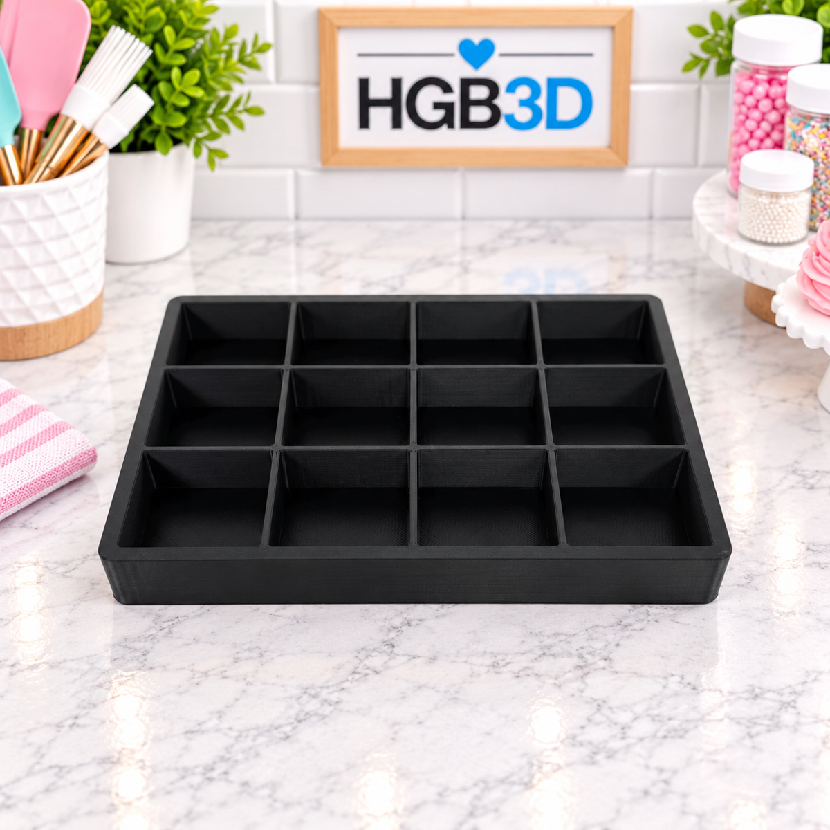 Empty-12 Hole Caddy for Luster Dust