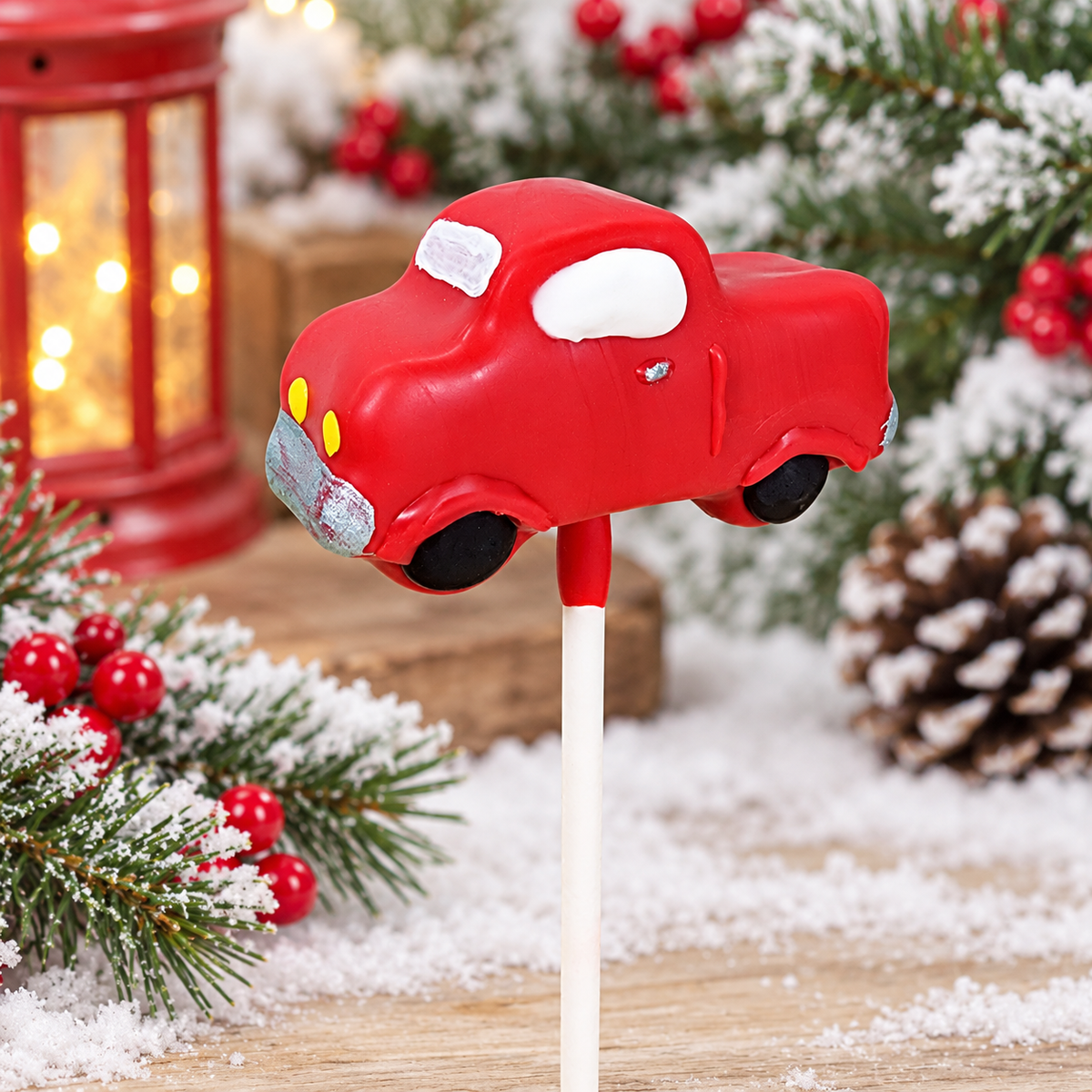 Red Christmas Truck cake pop