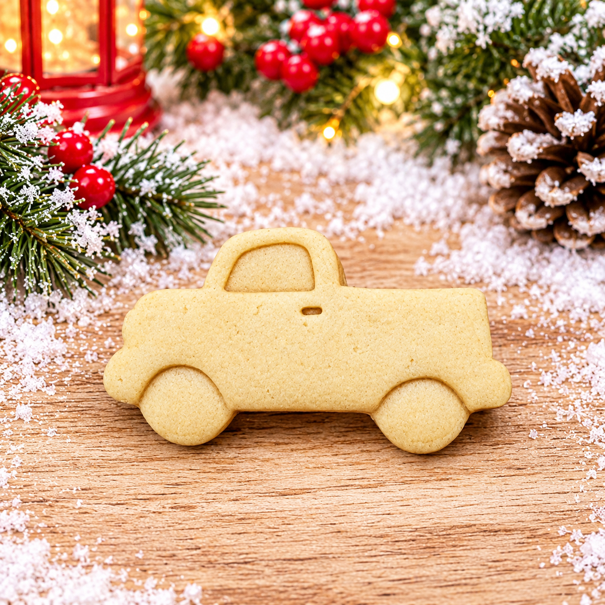 Red Christmas Truck Cake Pop Cutter with Matching Indent Plunger