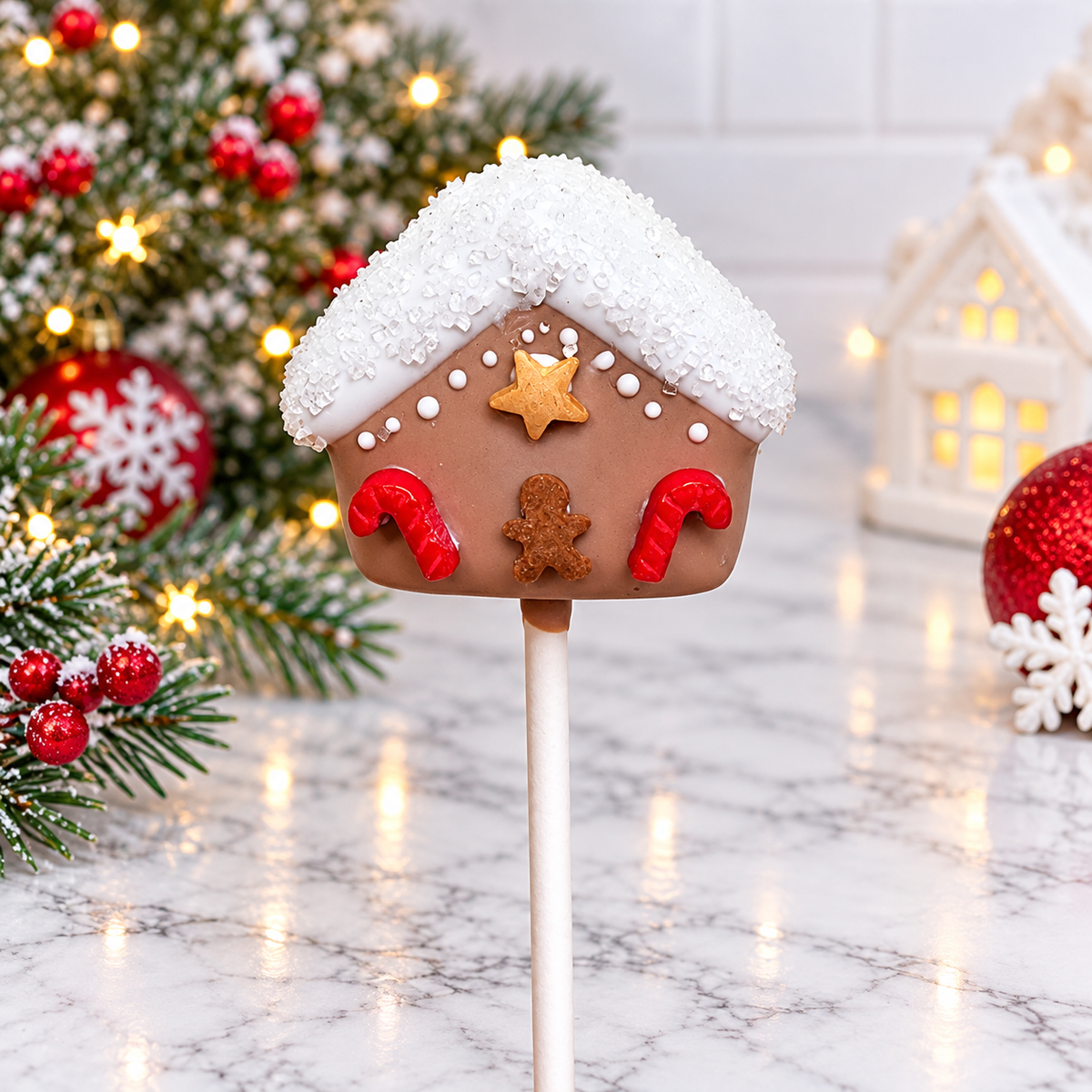 Gingerbread House cake pop