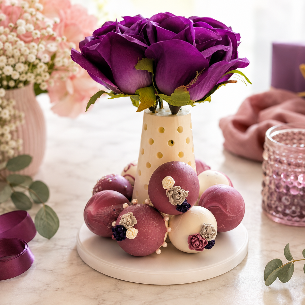 Flower Bouquet Cone Cake Pop Tower Stand Candy Kebab Stand Candy display Cake pop display