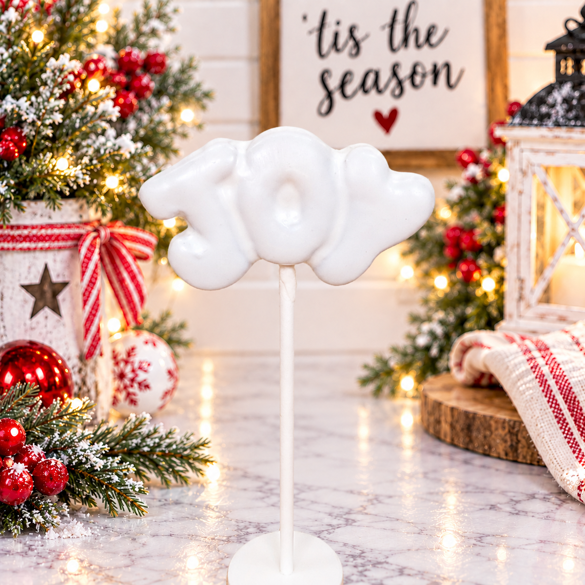 White Joy Cake pop