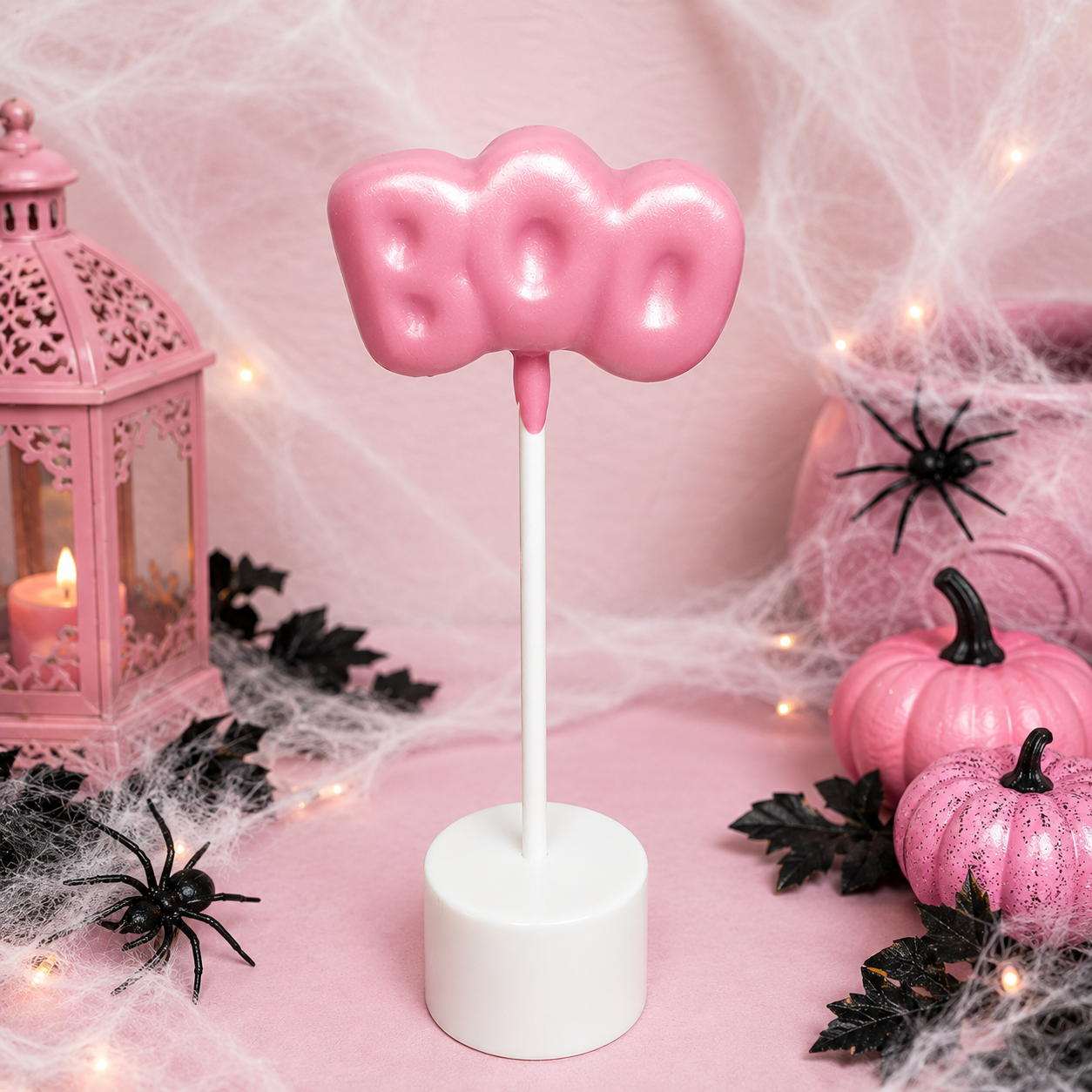 Pink BOO Cake pop