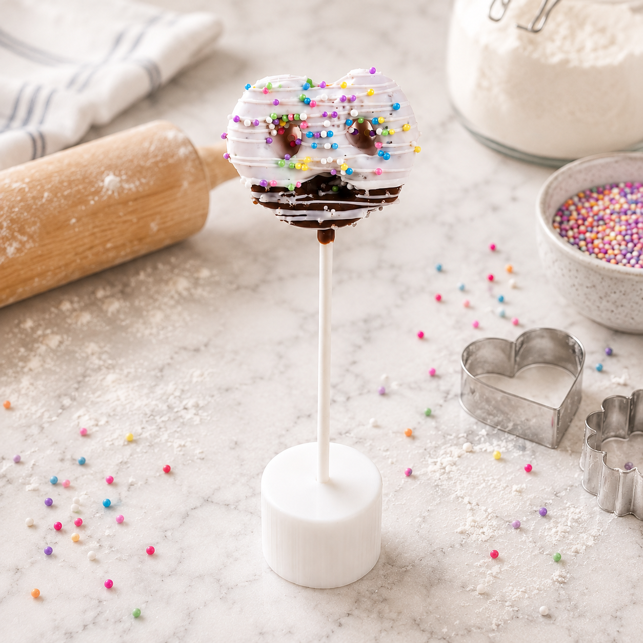 Pretzel Cake Pop Cutter with Matching Embossing Plunger | Cookie Dough, Fondant and Modeling Chocolate Tool