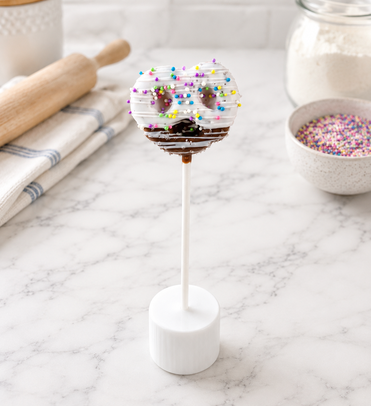 Pretzel Cake Pop Cutter with Matching Embossing Plunger | Cookie Dough, Fondant and Modeling Chocolate Tool