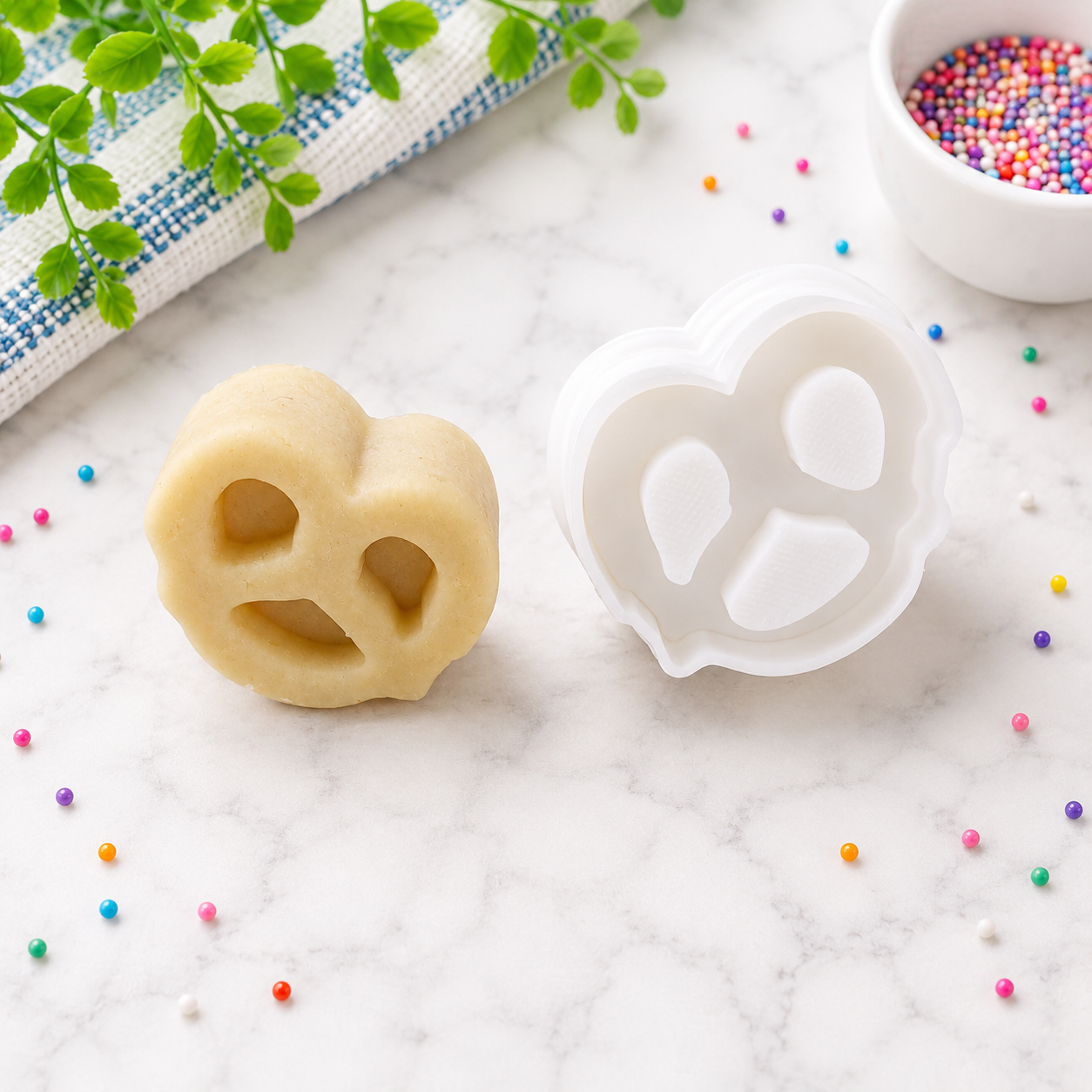 Pretzel Cake Pop Cutter with Matching Embossing Plunger | Cookie Dough, Fondant and Modeling Chocolate Tool