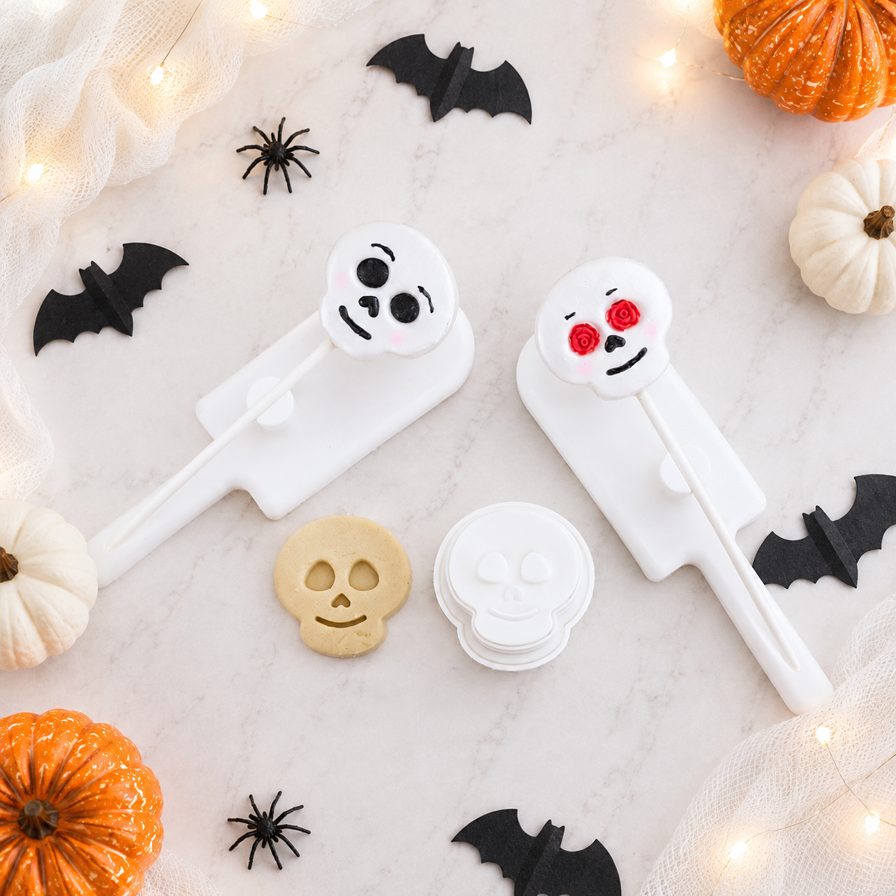 Skull cake pops with cake pop cutter