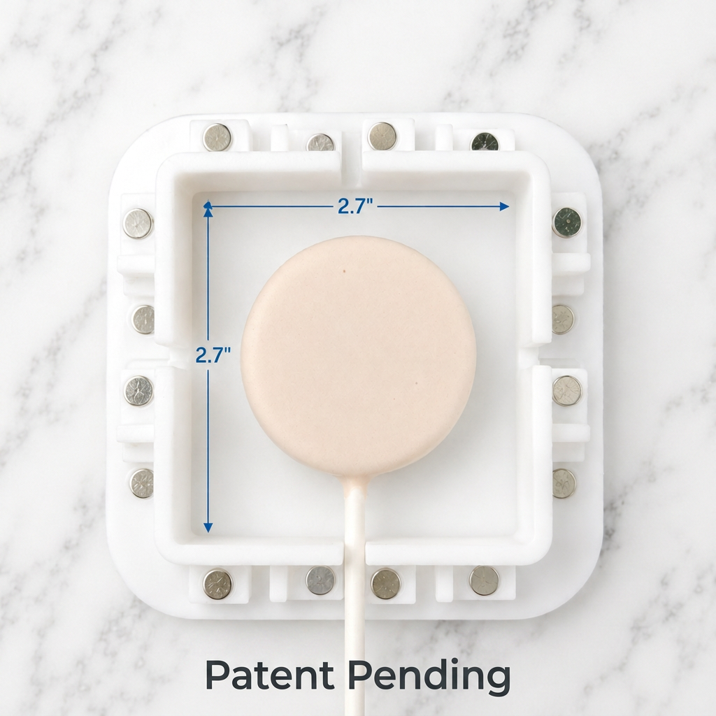 Cake Pop Stencil Buddy with Patent Pending text