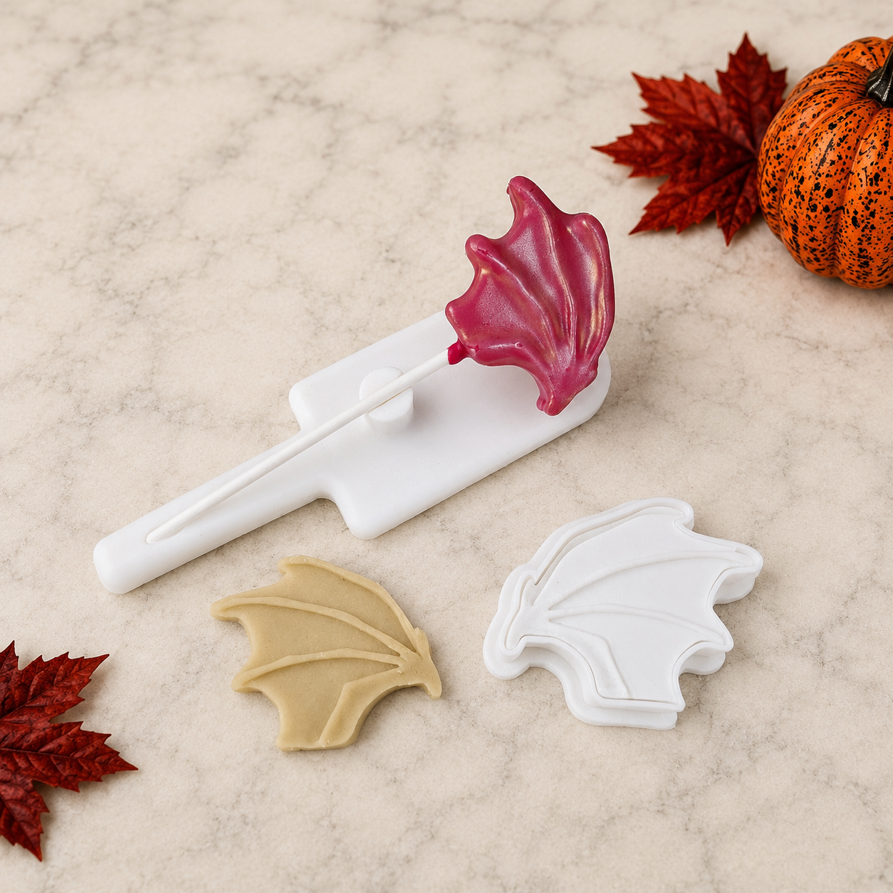 Dragon Wing Cake Pop Cutter with Matching Embossing Plunger