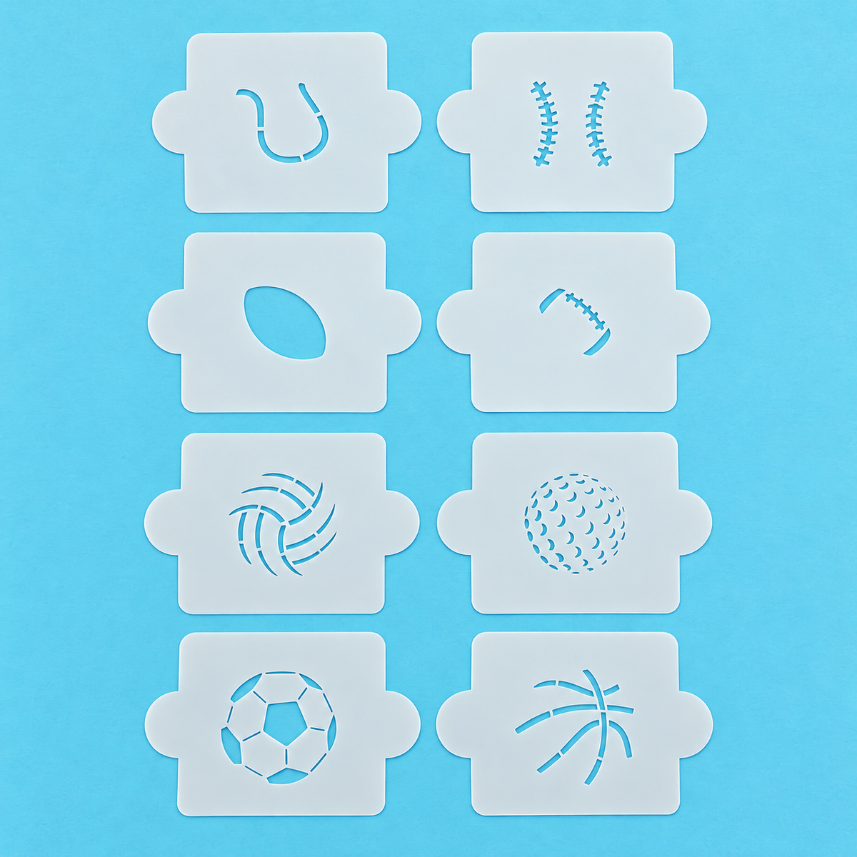 Sports Cake Pop Stencil Set – 7 Designs