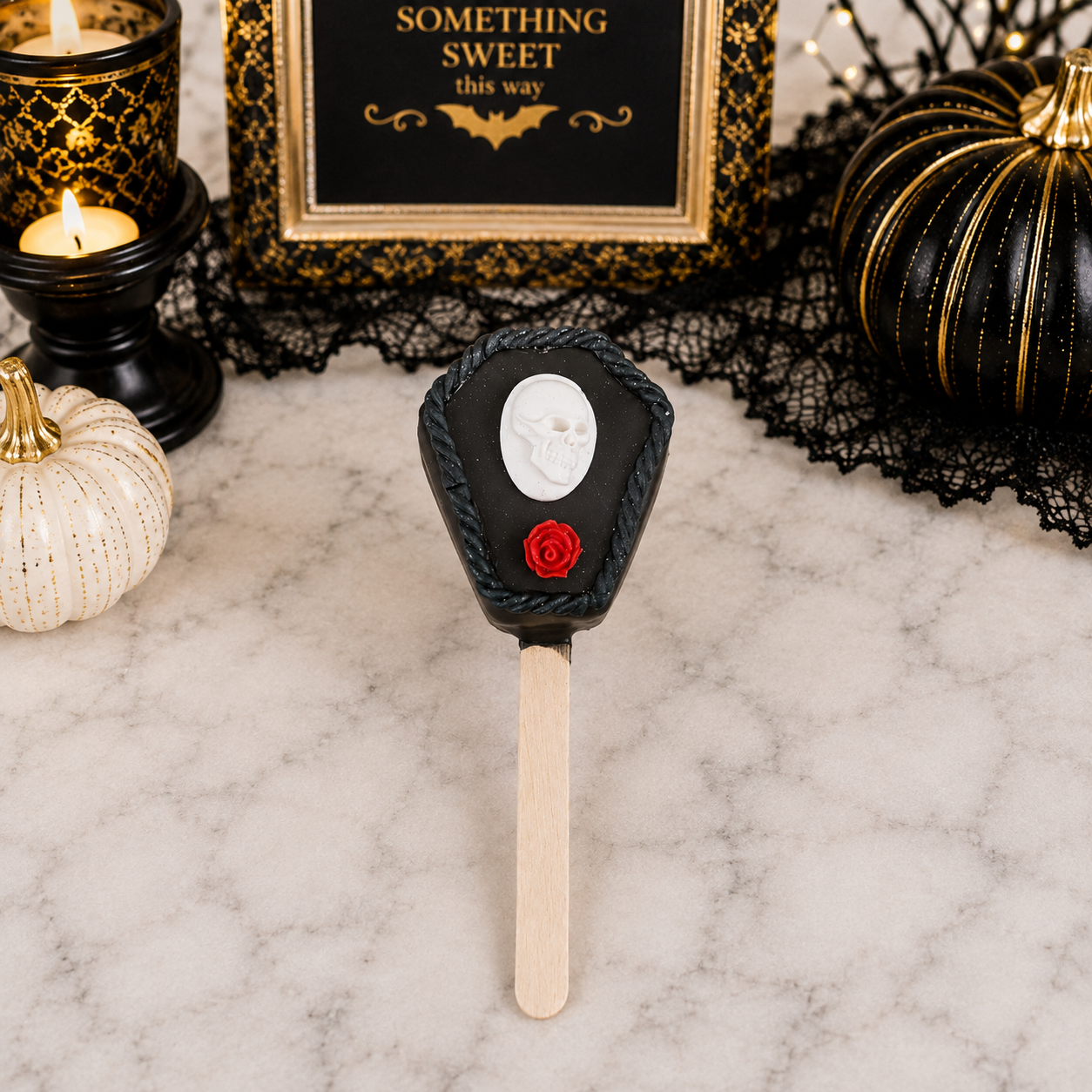 Stuffed Coffin Cakesicle Cutter with Indent Plunger