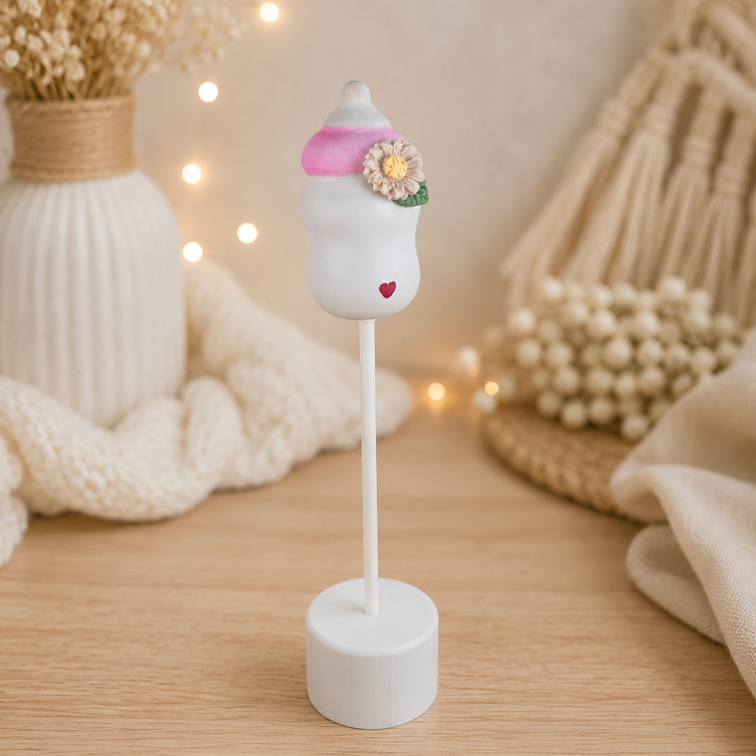 Baby bottle cake pop