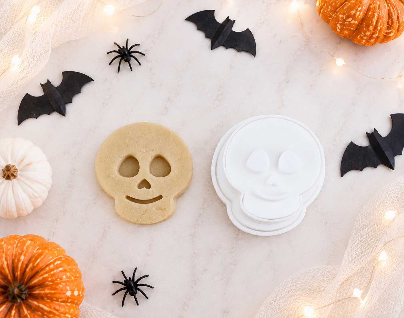 Skull Cake Pop Cutter with Matching Indent Plunger