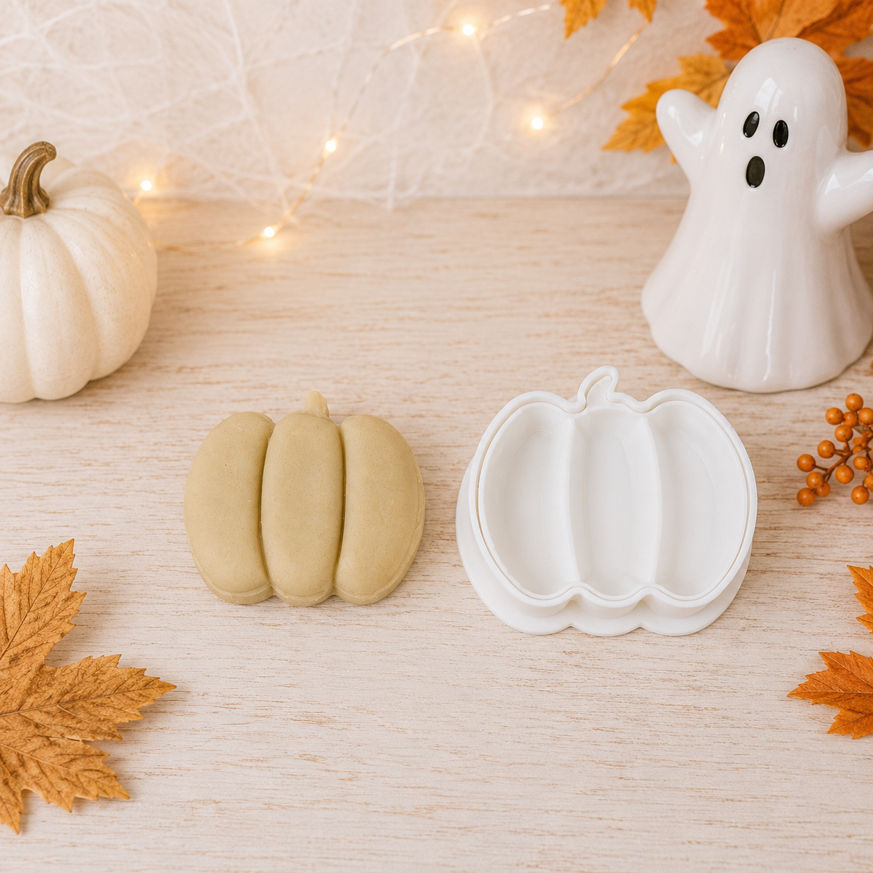 Pumpkin Cake Pop Cutter with Matching Indent Plunger